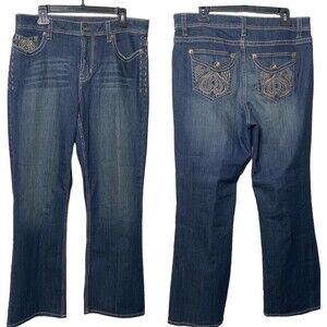 Gitano Womens Jeans plus size 16W High Rise Bootcut Denim equestrian
